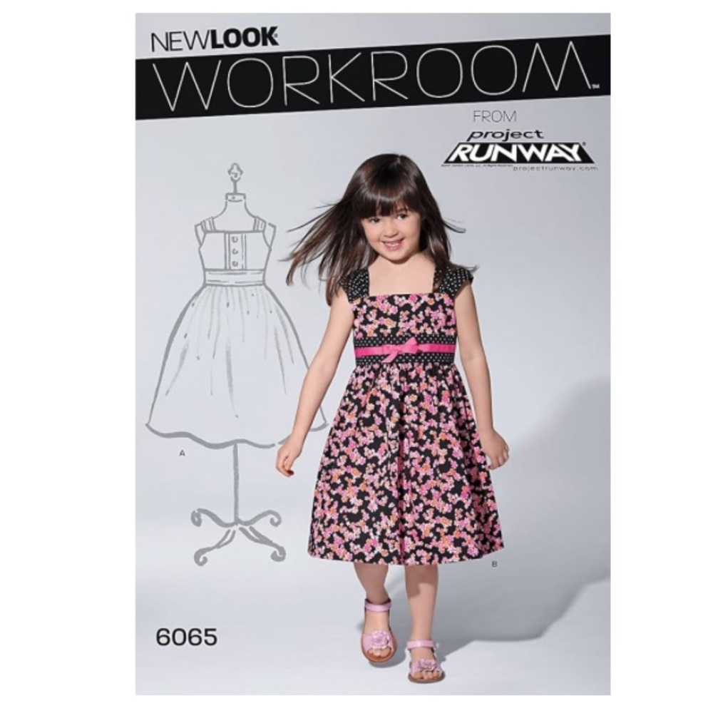 New Look 6065 Child’s Dresses Sewing Pattern (Sizes 3–8) Project Runway